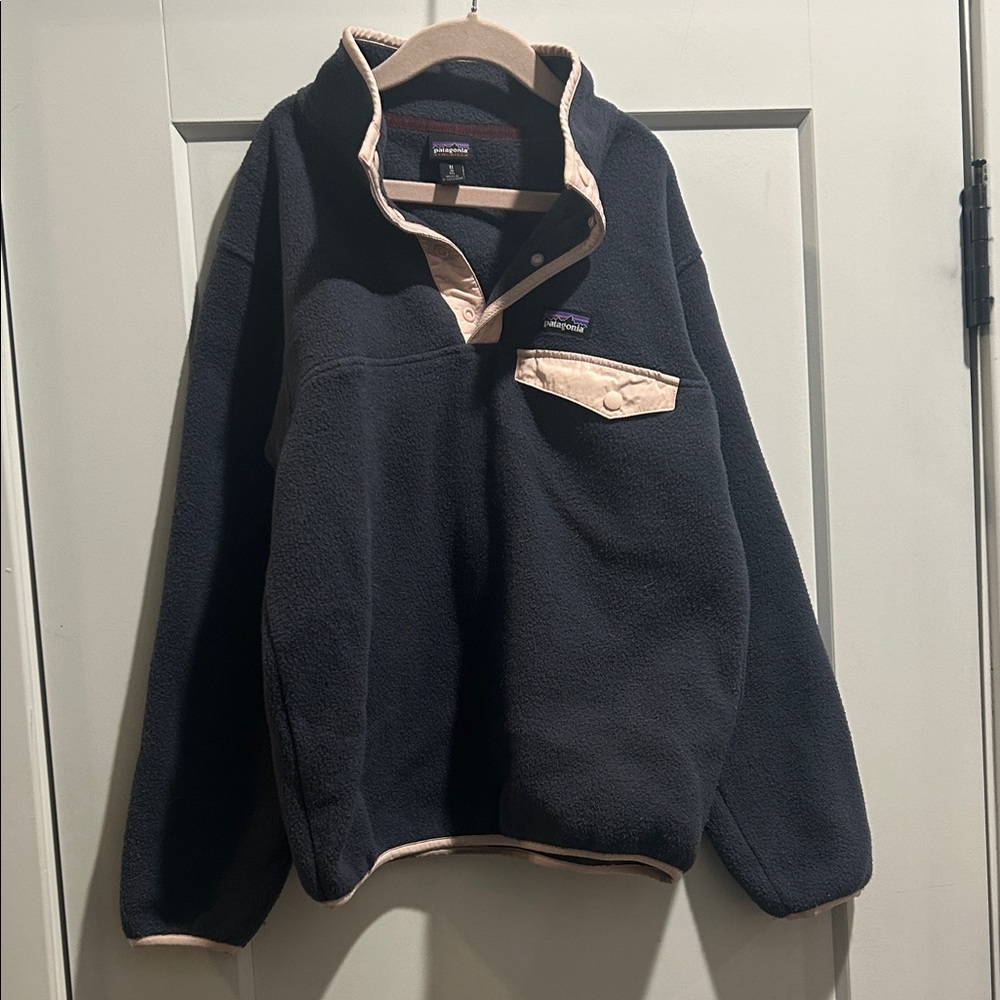 Patagonia Kids Gray and Pink Snap-T Fleece